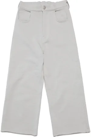 Maison Margiela Logo-patch cotton straight trousers