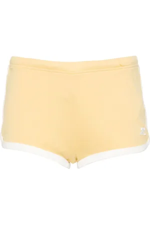 Courrèges Contrast cotton mini shorts