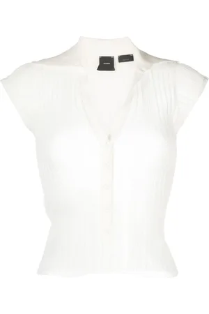 Pinko Ribbed polo blouse