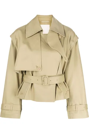 JNBY Open-back cropped trench coat