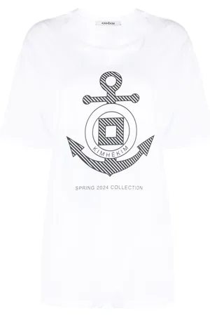 KIMHEKIM Anchor-print cotton T-shirt