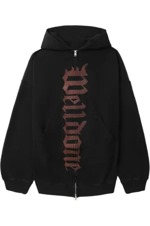 We11 Done Logo-print zipped hoodie
