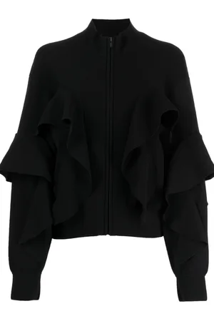 JNBY Ruffle zip-front cardigan