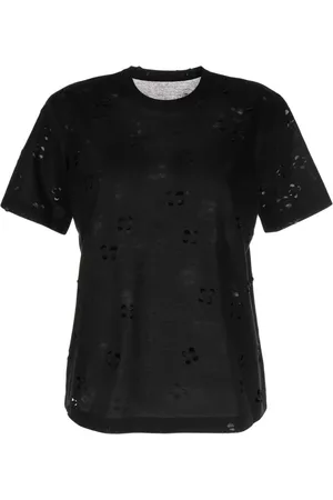 JNBY Cut-out cotton-blend T-shirt