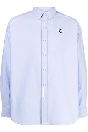 A Bathing Ape Logo-patch cotton shirt