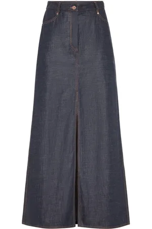 Brunello Cucinelli Denim maxi skirt