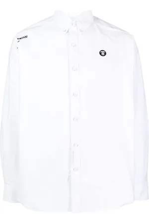 A Bathing Ape Logo-embroidered cotton shirt