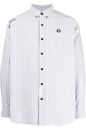 A Bathing Ape Logo-embroidered cotton shirt