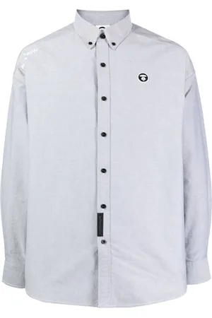 A Bathing Ape Logo-patch cotton shirt