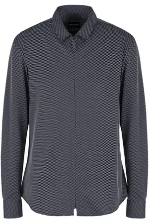 Giorgio Armani Geometric-pattern zip-up shirt