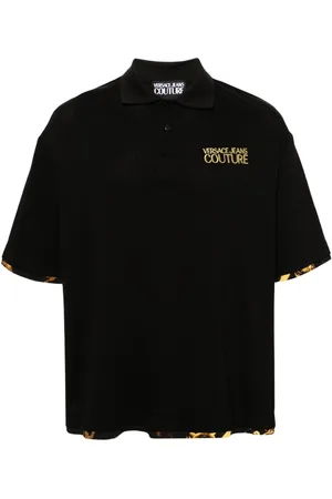 VERSACE Barocco-trim polo shirt