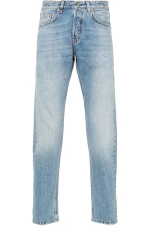 ELEVENTY Distressed tapered-leg jeans