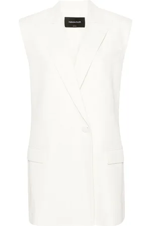 Fabiana Filippi Single-breasted linen-blend gilet