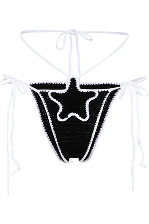 GCDS Star-patch crochet bikini bottoms