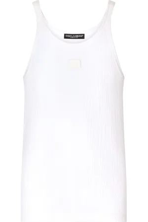 Dolce & Gabbana Logo-plaque ribbed tank top