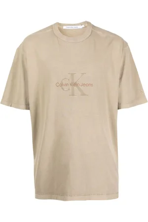 Calvin Klein Logo-embroidered cotton T-shirt
