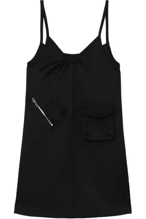 We11 Done V-neck slip minidress