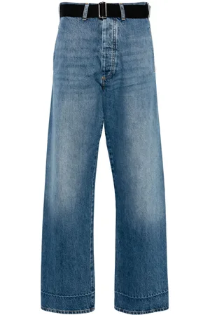 Plan C High-rise wide-leg jeans