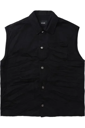 We11 Done Press-stud cotton-blend vest