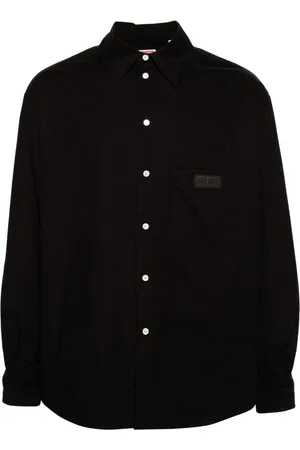 Kenzo Logo-patch padded shirt jacket