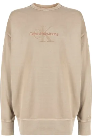 Calvin Klein Logo-embroidered crew-neck sweatshirt