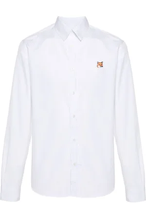 Maison Kitsuné Fox-patch cotton shirt