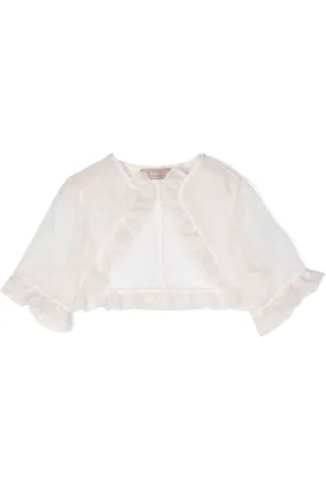 LA STUPENDERIA Ruffled-trim organza cardigan