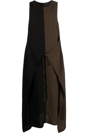 UMA WANG Colour-block sleeveless midi dress