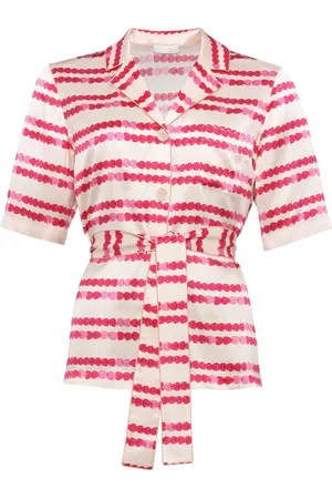 ERES Galante heart-print silk pyjama shirt