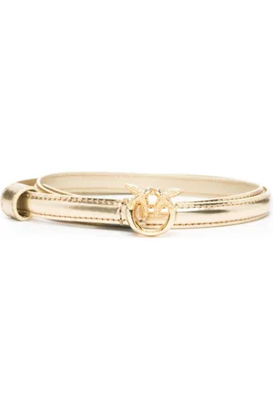 Pinko Love Birds-buckle leather belt