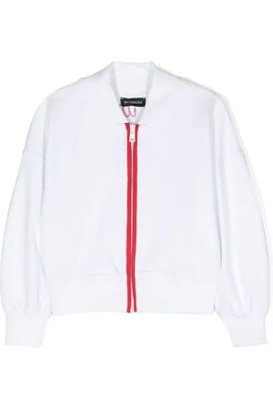 MONNALISA Logo-print sequinned bomber jacket