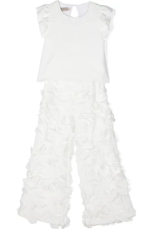 LA STUPENDERIA Lace-detailing trousers set