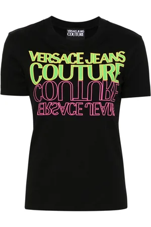 VERSACE Logo-print cotton T-shirt