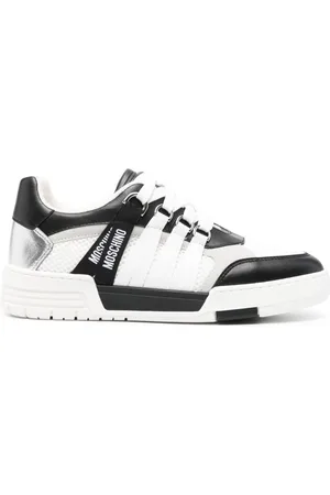 Moschino Logo-tape leather sneakers