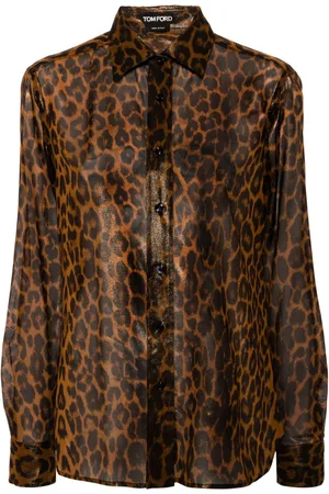 Tom Ford Leopard-print silk shirt