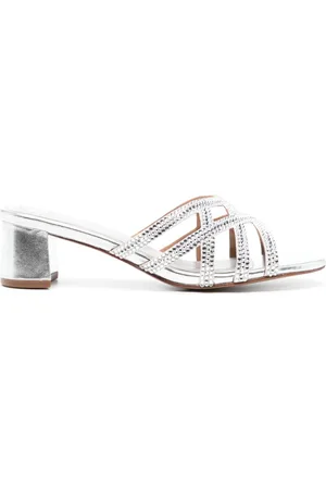 Nícoli Amos 50mm crystal-embellished mules