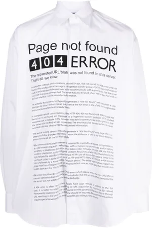 Vetements Page Error-print cotton shirt