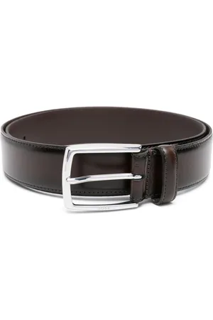 HUGO BOSS Logo-engraved buckle leather belt