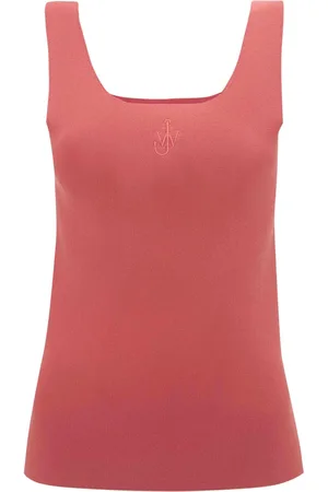 J.W.Anderson JW-embroidered ribbed tank top