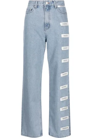 KIMHEKIM Logo-patch straight-leg jeans