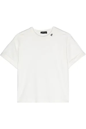 MONNALISA Brooch-detail crew-neck T-shirt