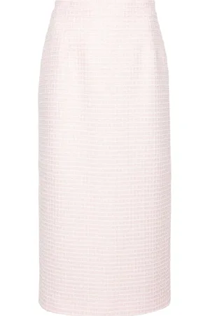 Alessandra Rich Sequin-embellished jacquard pencil skirt