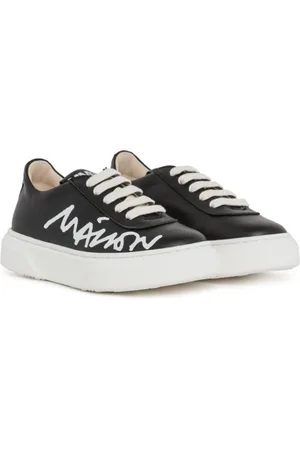 Maison Margiela Logo-print leather sneakers
