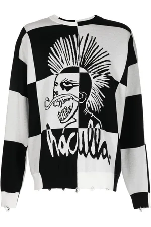 HACULLA This Is Chess intarsia-knit jumper