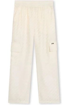 Michael Kors Monogram-pattern satin track pants
