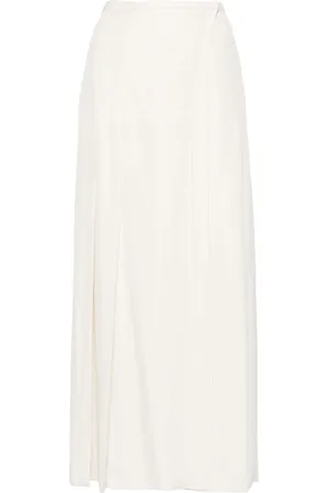 Totême Pleated crepe wrap skirt