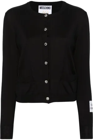 Moschino Crystal-embellished cotton cardigan