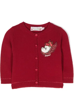 BONPOINT Appliqué-logo cashmere cardigan