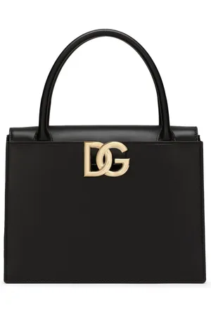 Dolce & Gabbana Logo-plaque leather tote bag