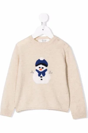 BONPOINT Tyler snowman knitted jumper